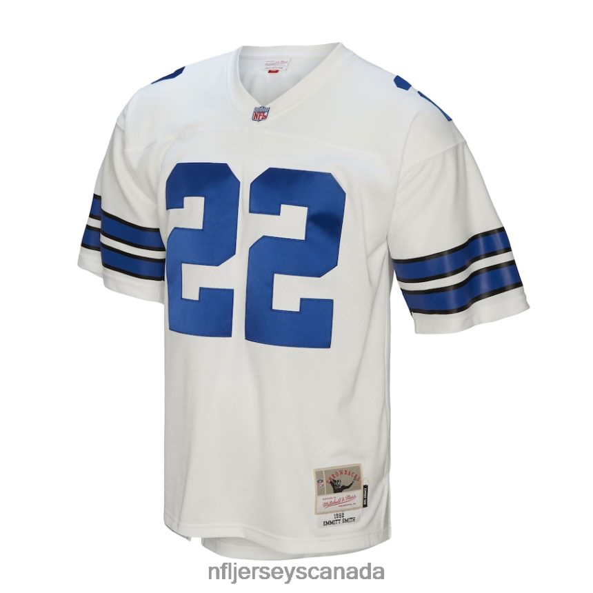 Men Dallas Cowboys Emmitt Smith Mitchell  Ness White 1992 Legacy Replica Jersey Clothing NFL TBXFR62075