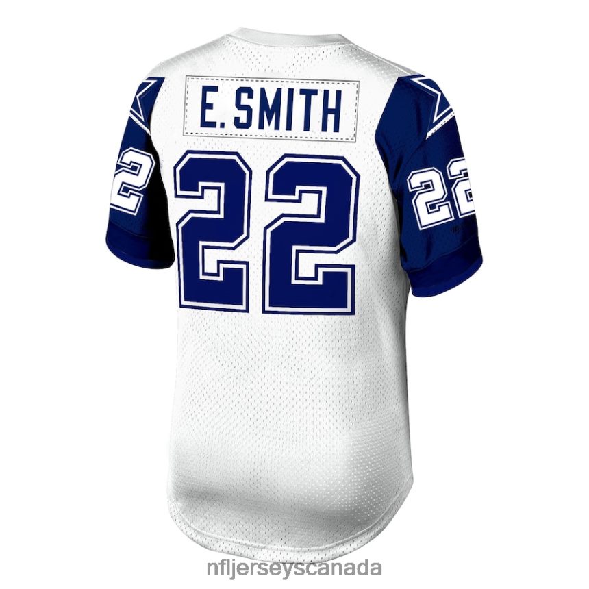 Men Dallas Cowboys Emmitt Smith Mitchell  Ness White/Navy 1994 Authentic Retired Player Jersey Clothing NFL TBXFR62258
