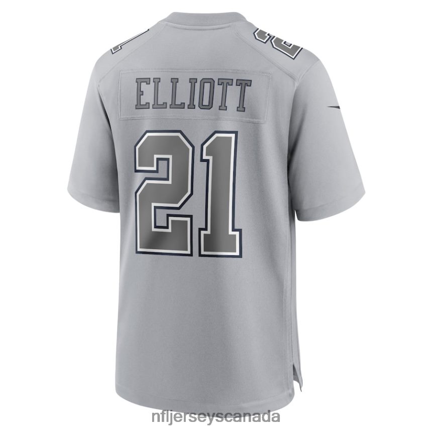 Men Dallas Cowboys Ezekiel Elliott Nike Gray Atmosphere Fashion Game Jersey Clothing NFL TBXFR61257