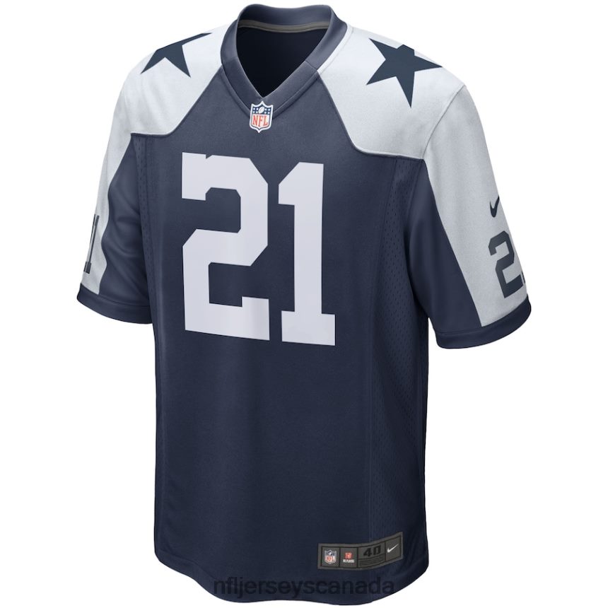 Men Dallas Cowboys Ezekiel Elliott Nike Navy Alternate Game Team Jersey Clothing NFL TBXFR61069