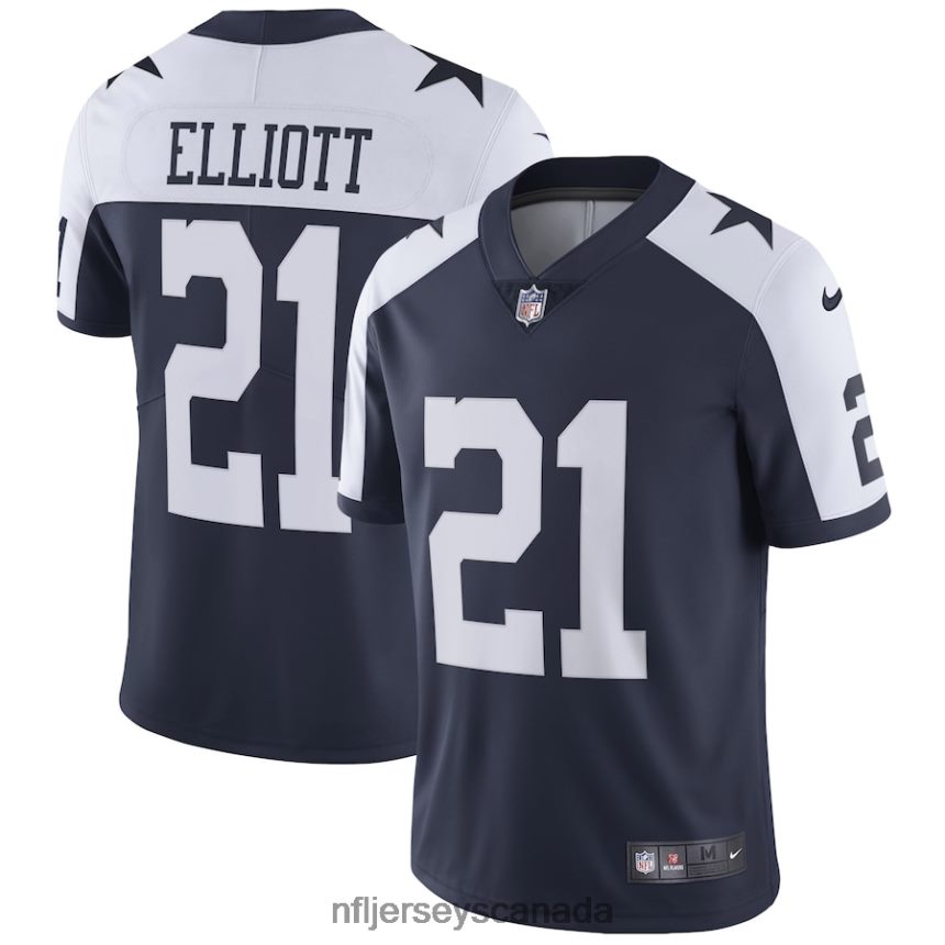 Men Dallas Cowboys Ezekiel Elliott Nike Navy Alternate Vapor Limited Jersey Clothing NFL TBXFR65434