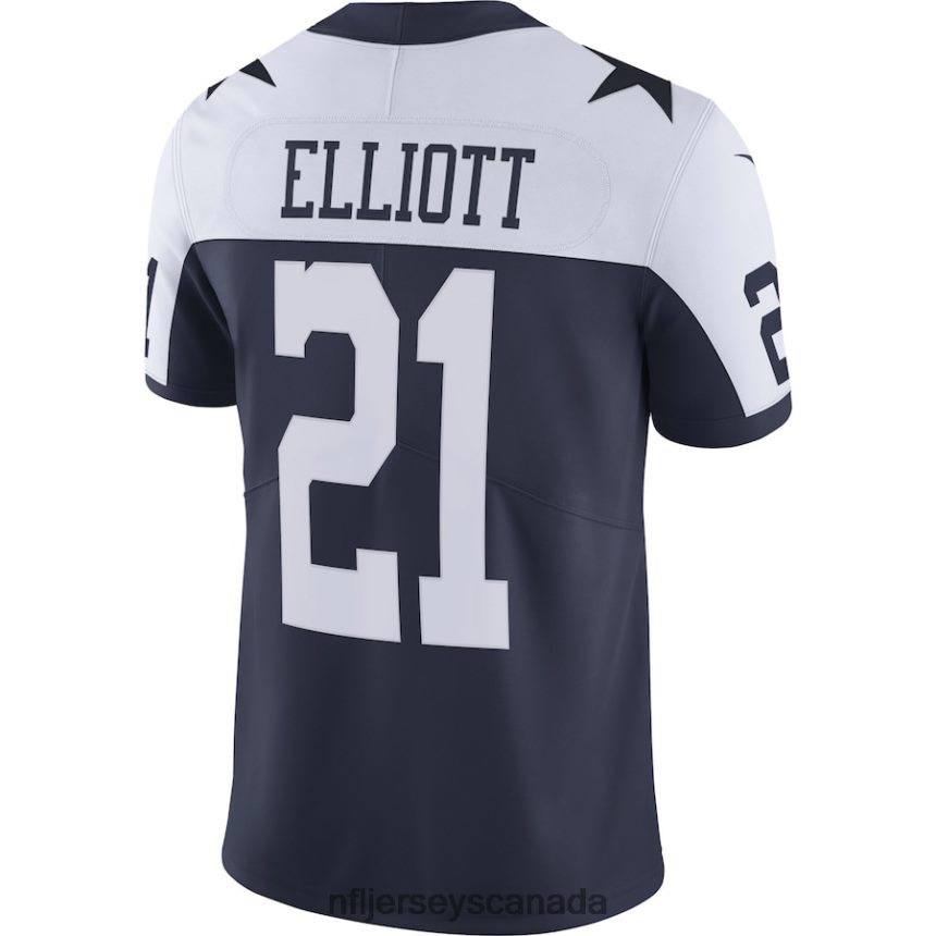 Men Dallas Cowboys Ezekiel Elliott Nike Navy Alternate Vapor Limited Jersey Clothing NFL TBXFR65434