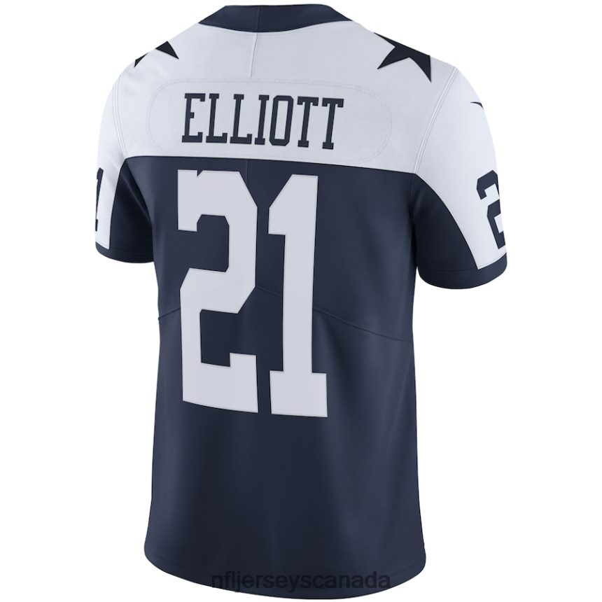 Men Dallas Cowboys Ezekiel Elliott Nike Navy Alternate Vapor Limited Jersey Clothing NFL TBXFR6682
