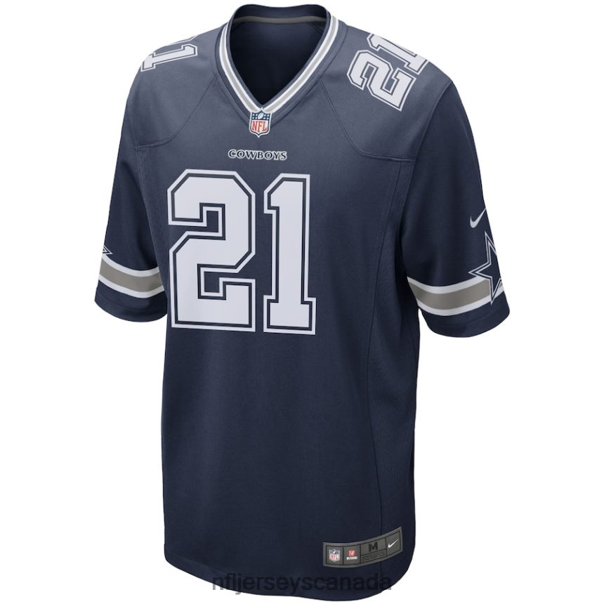 Men Dallas Cowboys Ezekiel Elliott Nike Navy Game Team Jersey Clothing NFL TBXFR61946