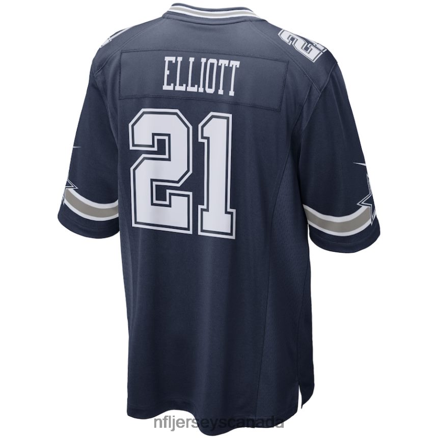 Men Dallas Cowboys Ezekiel Elliott Nike Navy Game Team Jersey Clothing NFL TBXFR61946