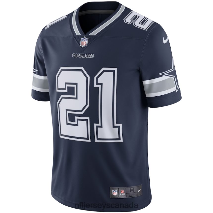 Men Dallas Cowboys Ezekiel Elliott Nike Navy Vapor Limited Jersey Clothing NFL TBXFR6408