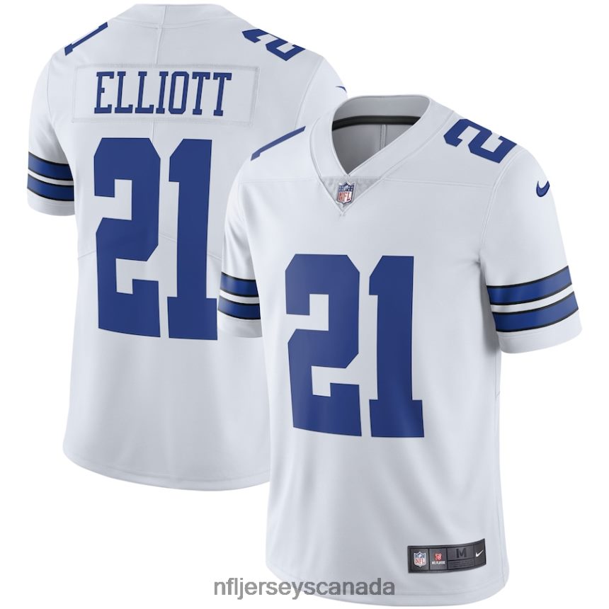 Men Dallas Cowboys Ezekiel Elliott Nike White Vapor Limited Player Jersey Clothing NFL TBXFR6819