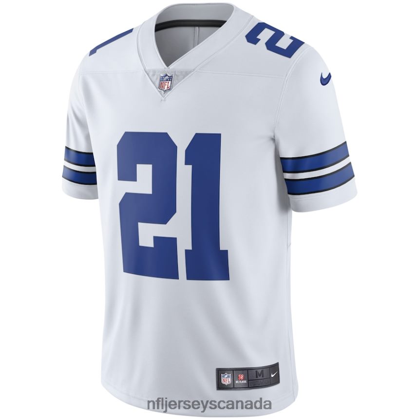 Men Dallas Cowboys Ezekiel Elliott Nike White Vapor Limited Player Jersey Clothing NFL TBXFR6819