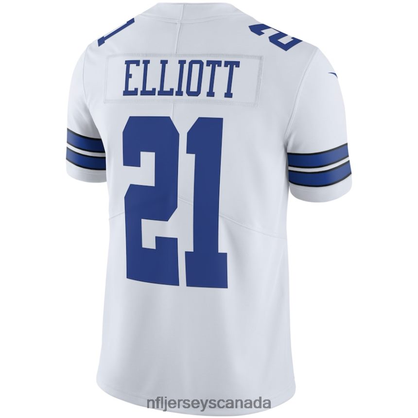 Men Dallas Cowboys Ezekiel Elliott Nike White Vapor Limited Player Jersey Clothing NFL TBXFR6819