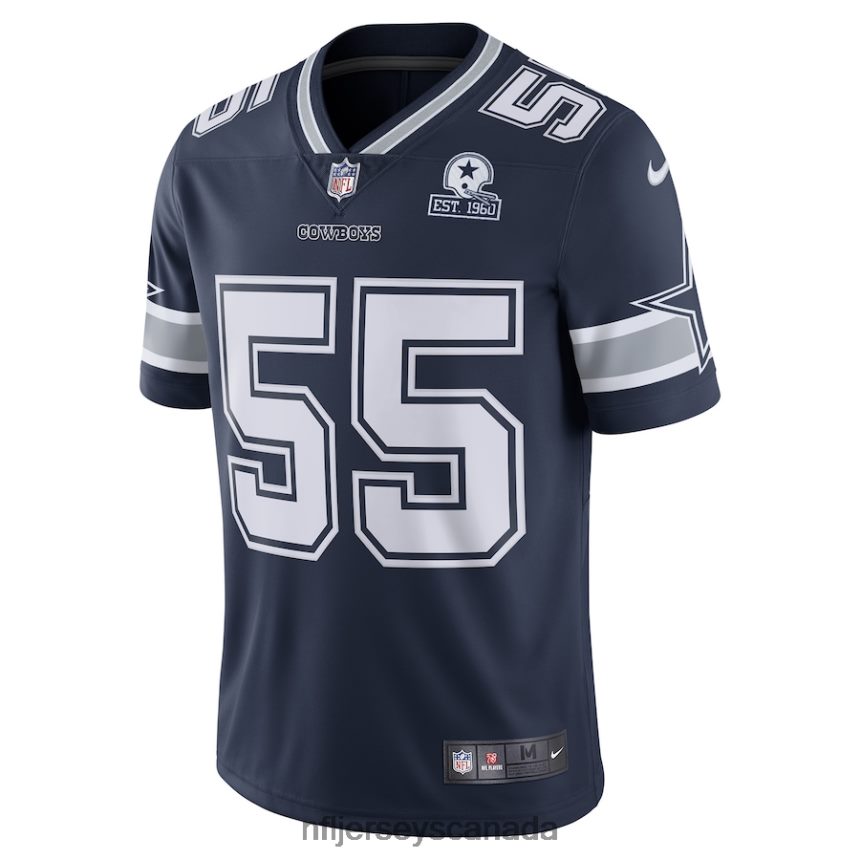 Men Dallas Cowboys Leighton Vander Esch Nike Navy 60th Anniversary Limited Jersey Clothing NFL TBXFR64225