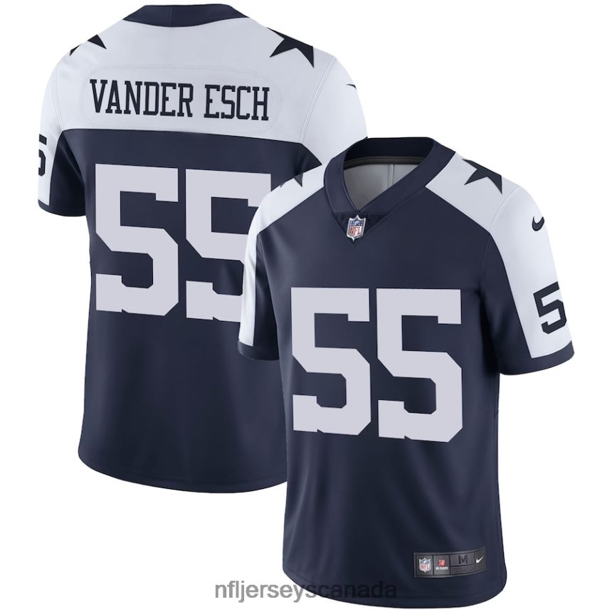 Men Dallas Cowboys Leighton Vander Esch Nike Navy Alternate Vapor Limited Jersey Clothing NFL TBXFR65184