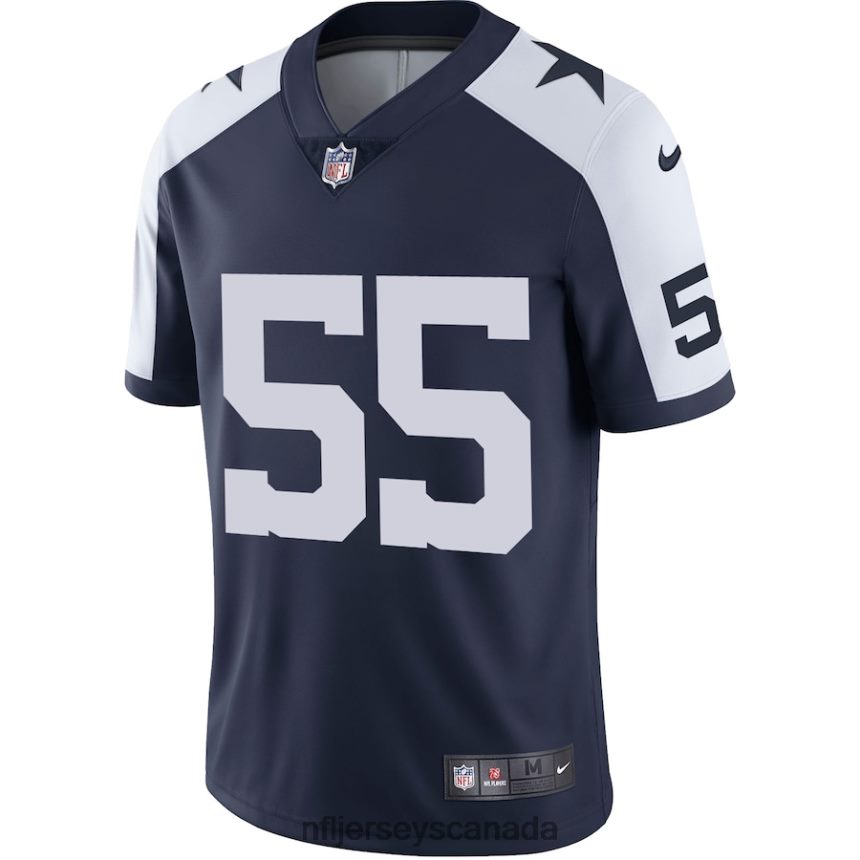 Men Dallas Cowboys Leighton Vander Esch Nike Navy Alternate Vapor Limited Jersey Clothing NFL TBXFR65184