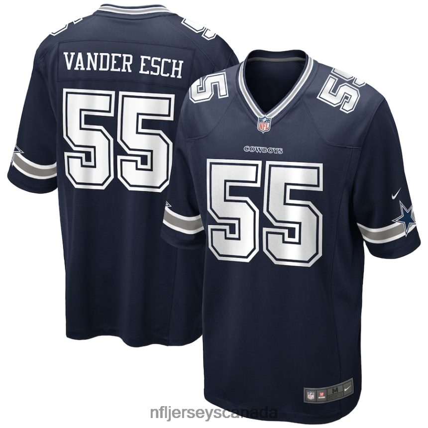 Men Dallas Cowboys Leighton Vander Esch Nike Navy Game Player Jersey Clothing NFL TBXFR62814