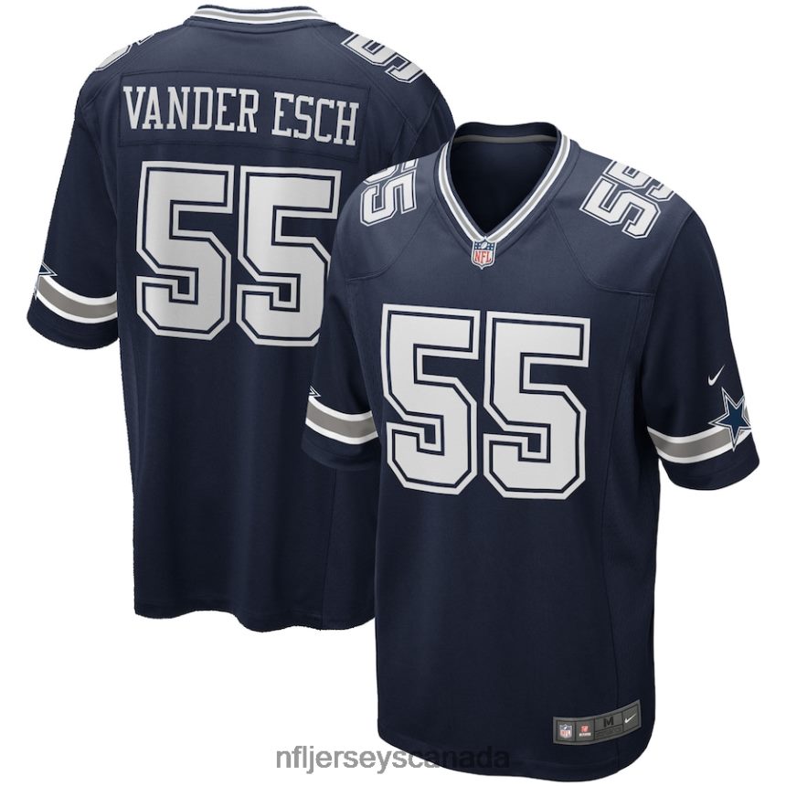 Men Dallas Cowboys Leighton Vander Esch Nike Navy Team Game Jersey Clothing NFL TBXFR61434