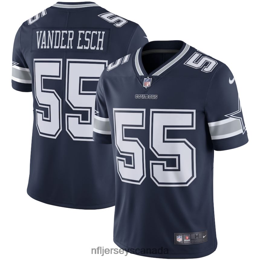 Men Dallas Cowboys Leighton Vander Esch Nike Navy Vapor Limited Player Jersey Clothing NFL TBXFR62300