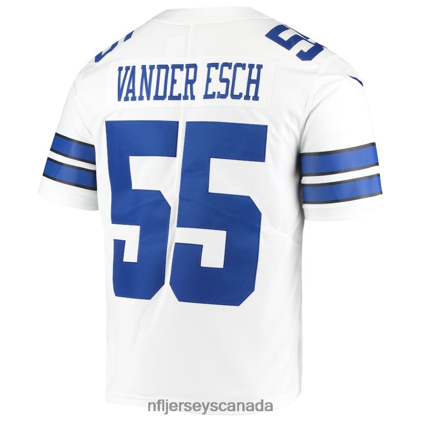 Men Dallas Cowboys Leighton Vander Esch Nike White 60th Anniversary Limited Jersey Clothing NFL TBXFR63449