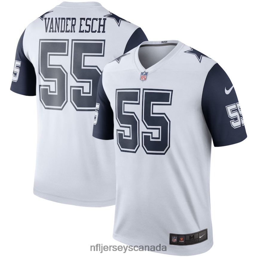 Men Dallas Cowboys Leighton Vander Esch Nike White Color Rush Legend Player Jersey Clothing NFL TBXFR63574