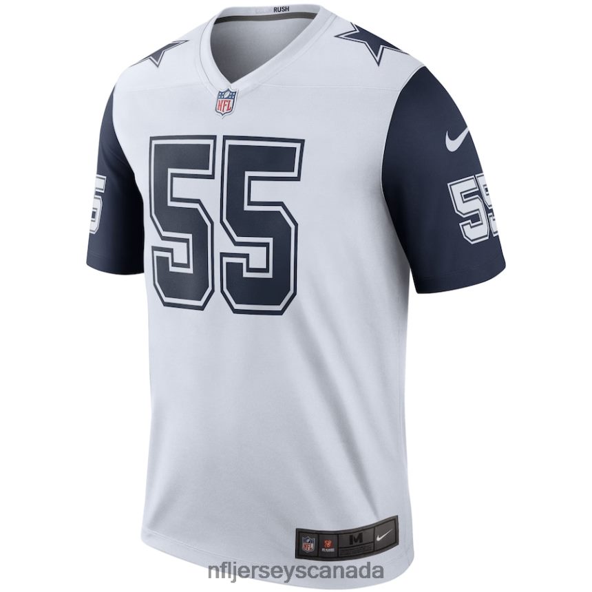 Men Dallas Cowboys Leighton Vander Esch Nike White Color Rush Legend Player Jersey Clothing NFL TBXFR63574