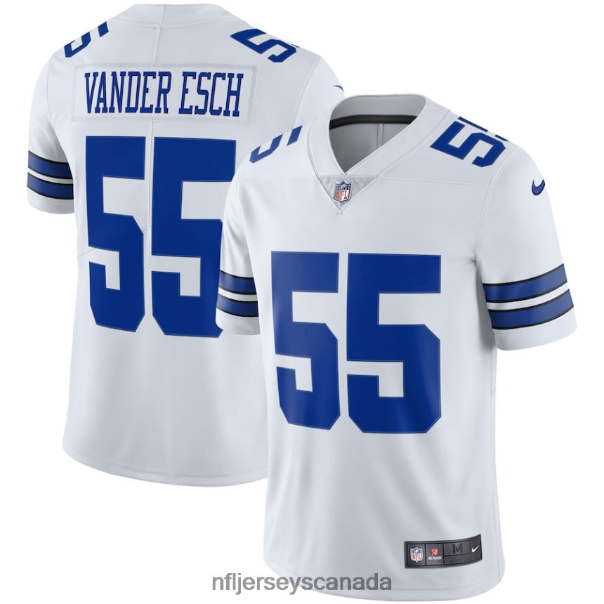 Men Dallas Cowboys Leighton Vander Esch Nike White Vapor Limited Player Jersey Clothing NFL TBXFR63736