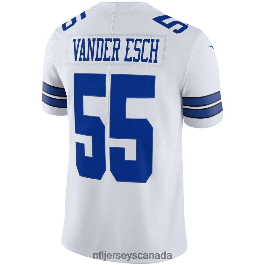 Men Dallas Cowboys Leighton Vander Esch Nike White Vapor Limited Player Jersey Clothing NFL TBXFR63736