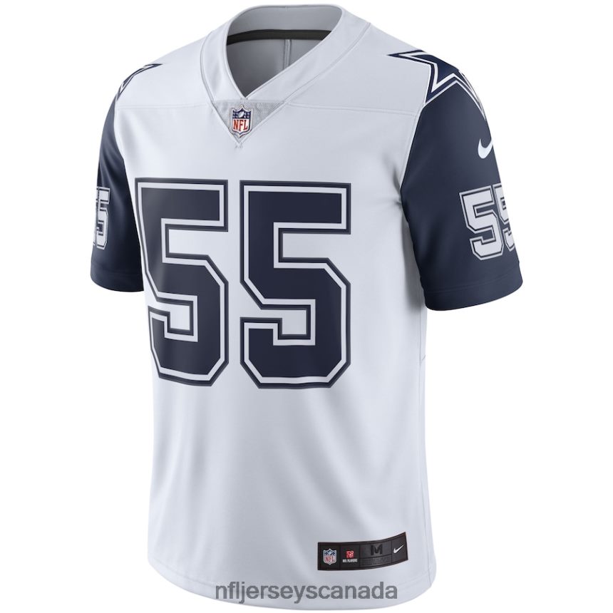 Men Dallas Cowboys Leighton Vander Esch White Nike Color Rush Vapor Limited Jersey Clothing NFL TBXFR62106