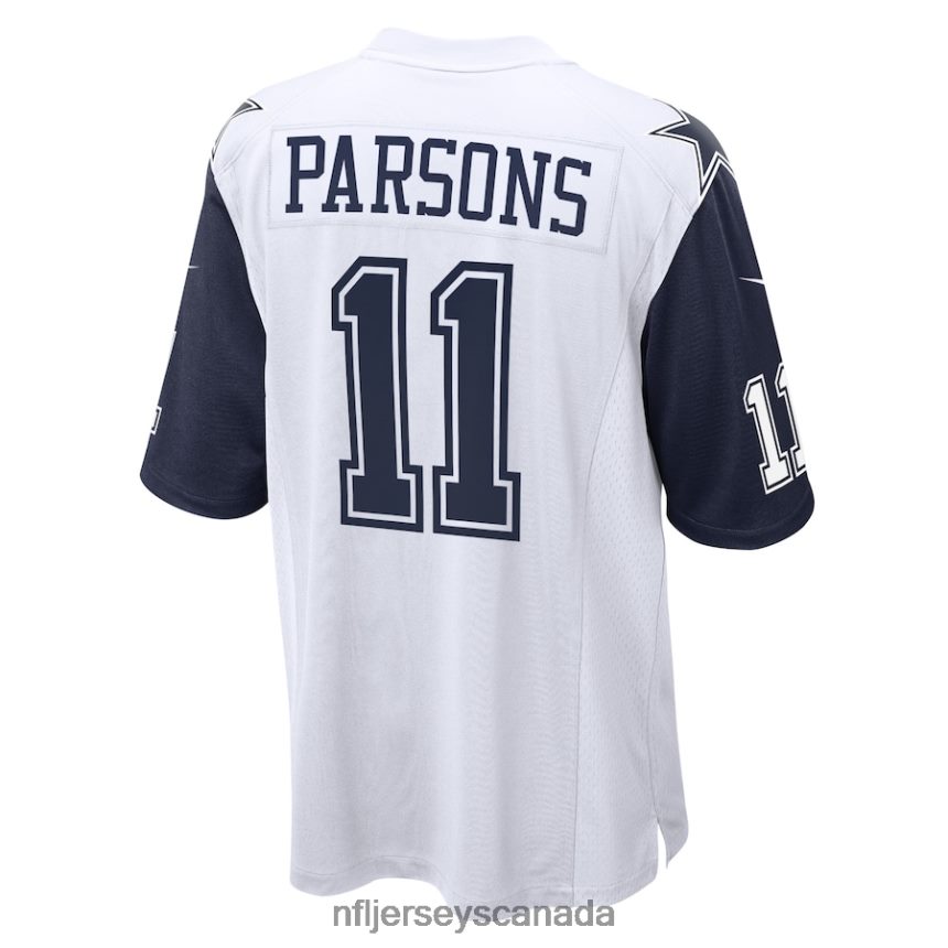 Men Dallas Cowboys Micah Parsons Nike White Alternate Game Jersey Clothing NFL TBXFR6572