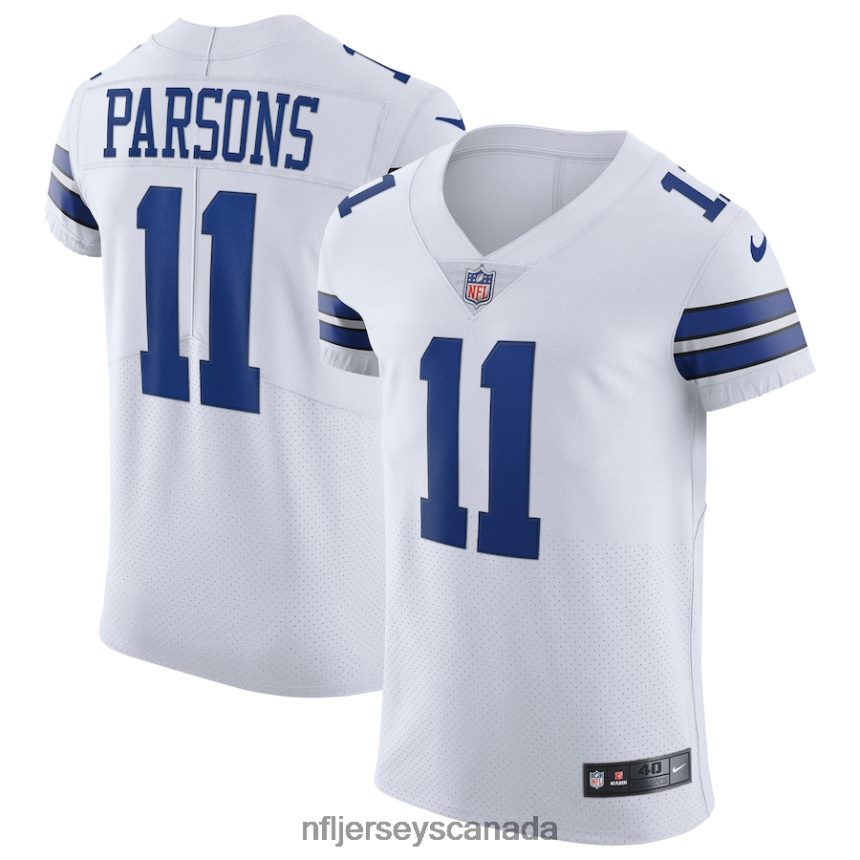 Men Dallas Cowboys Micah Parsons Nike White Vapor Elite Jersey Clothing NFL TBXFR66095