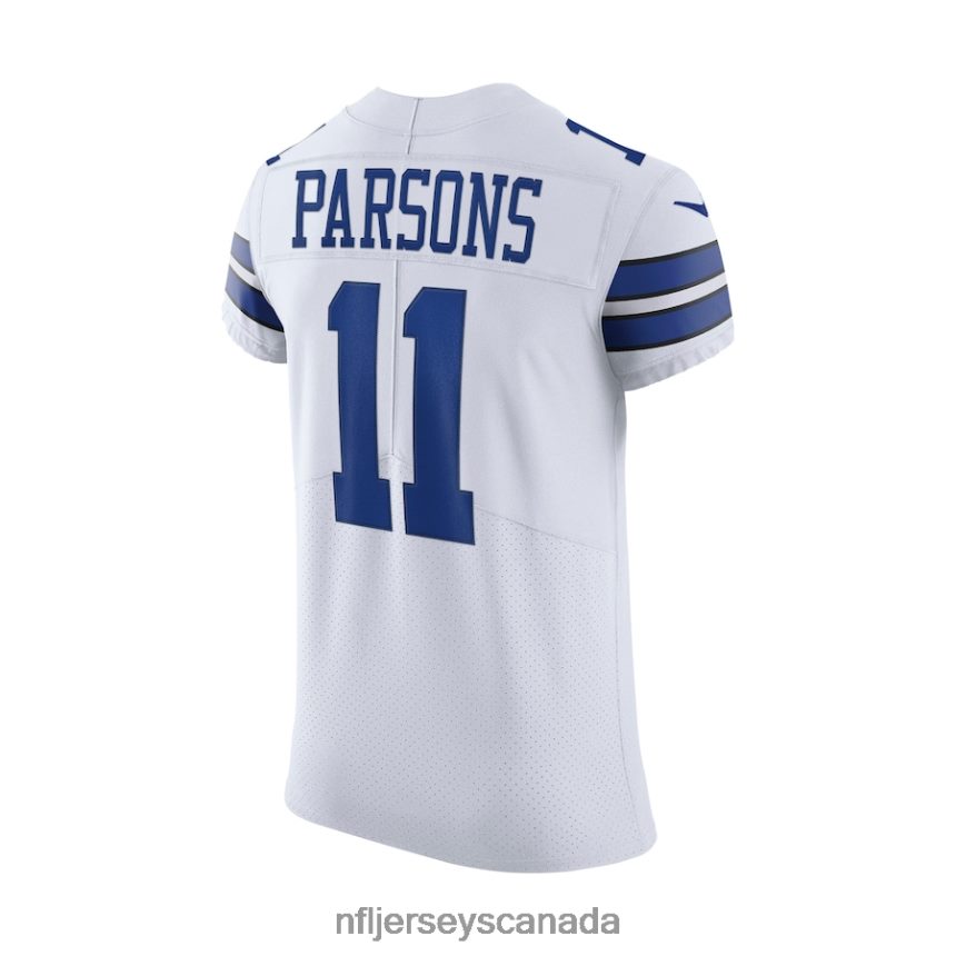 Men Dallas Cowboys Micah Parsons Nike White Vapor Elite Jersey Clothing NFL TBXFR66095