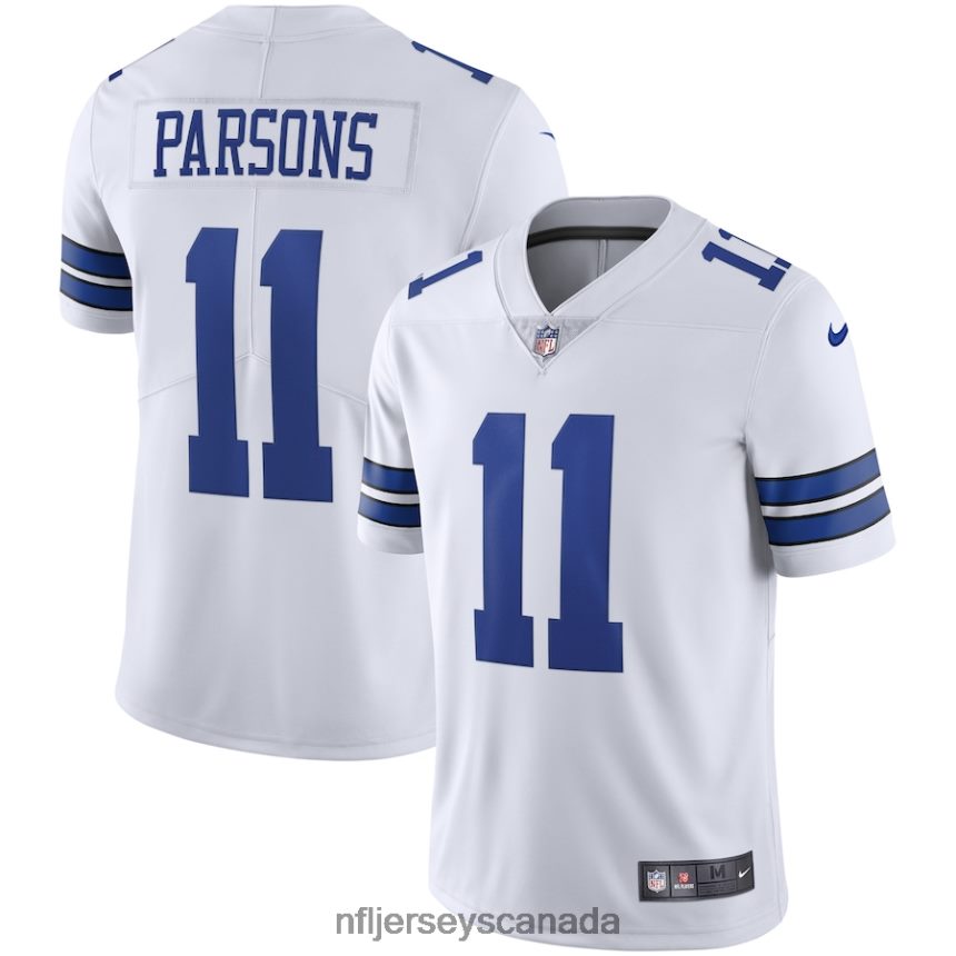 Men Dallas Cowboys Micah Parsons Nike White Vapor Limited Jersey Clothing NFL TBXFR6191