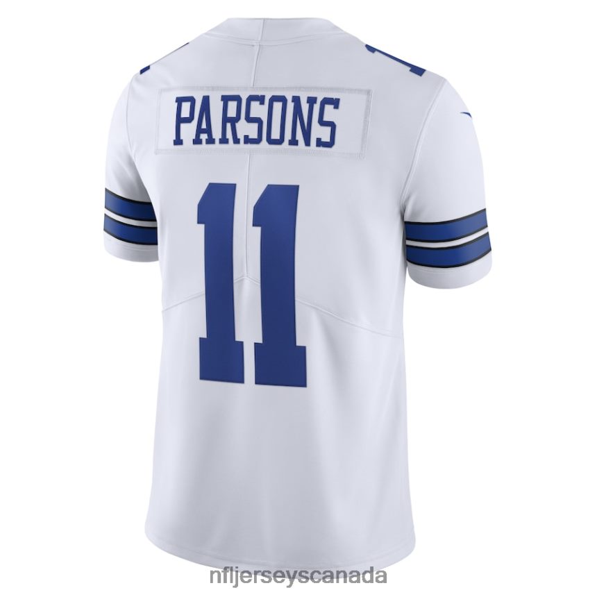 Men Dallas Cowboys Micah Parsons Nike White Vapor Limited Jersey Clothing NFL TBXFR6191