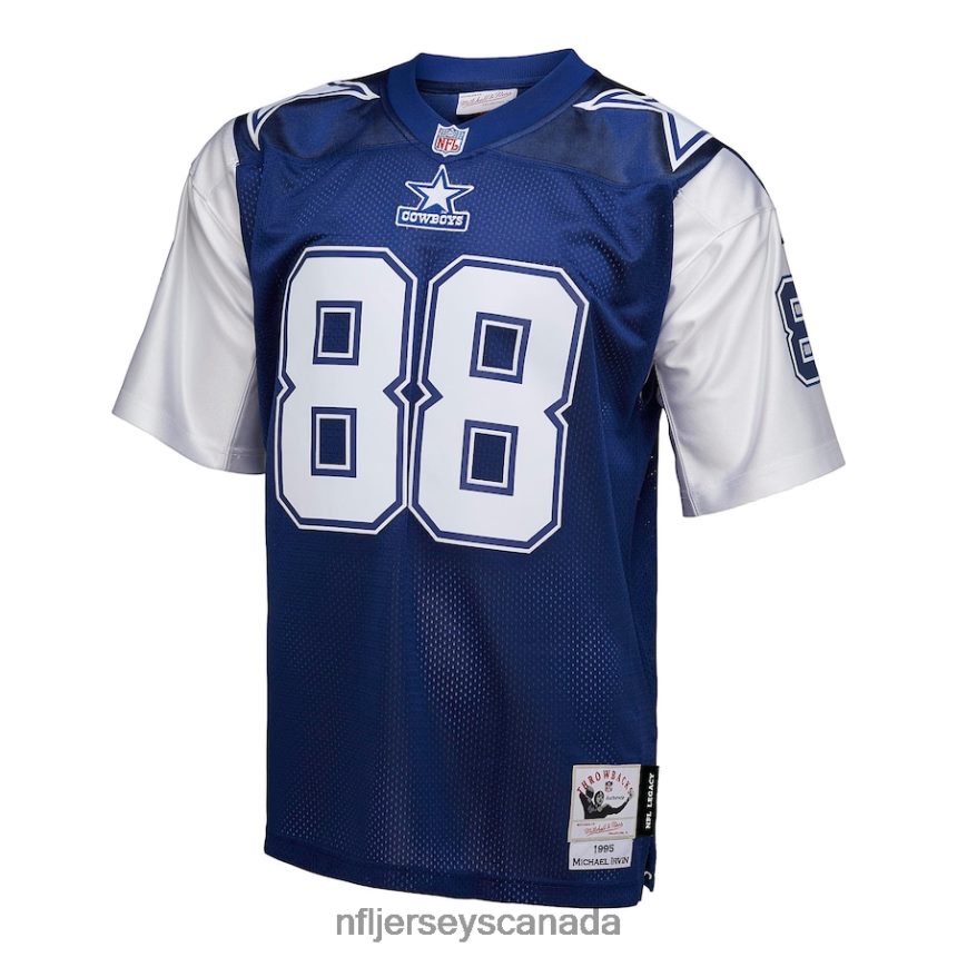 Men Dallas Cowboys Michael Irvin Mitchell  Ness Navy 1995 Legacy Replica Jersey Clothing NFL TBXFR61141