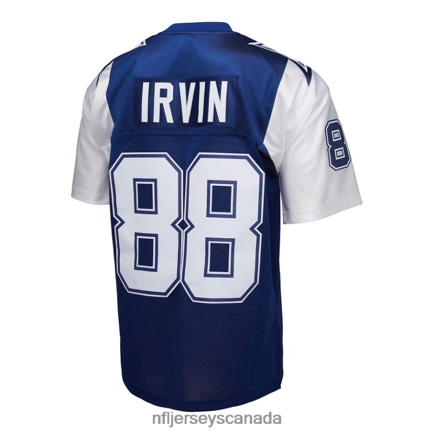 Men Dallas Cowboys Michael Irvin Mitchell  Ness Navy 1995 Legacy Replica Jersey Clothing NFL TBXFR61141