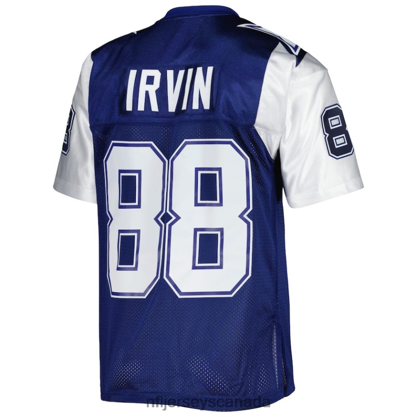 Men Dallas Cowboys Michael Irvin Mitchell  Ness Navy/White 1995 Authentic Retired Player Jersey Clothing NFL TBXFR62506