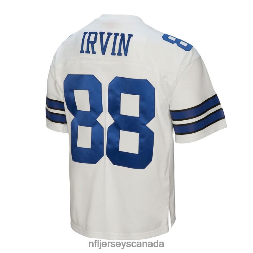 Men Dallas Cowboys Michael Irvin Mitchell  Ness White 1992 Legacy Replica Jersey Clothing NFL TBXFR61241