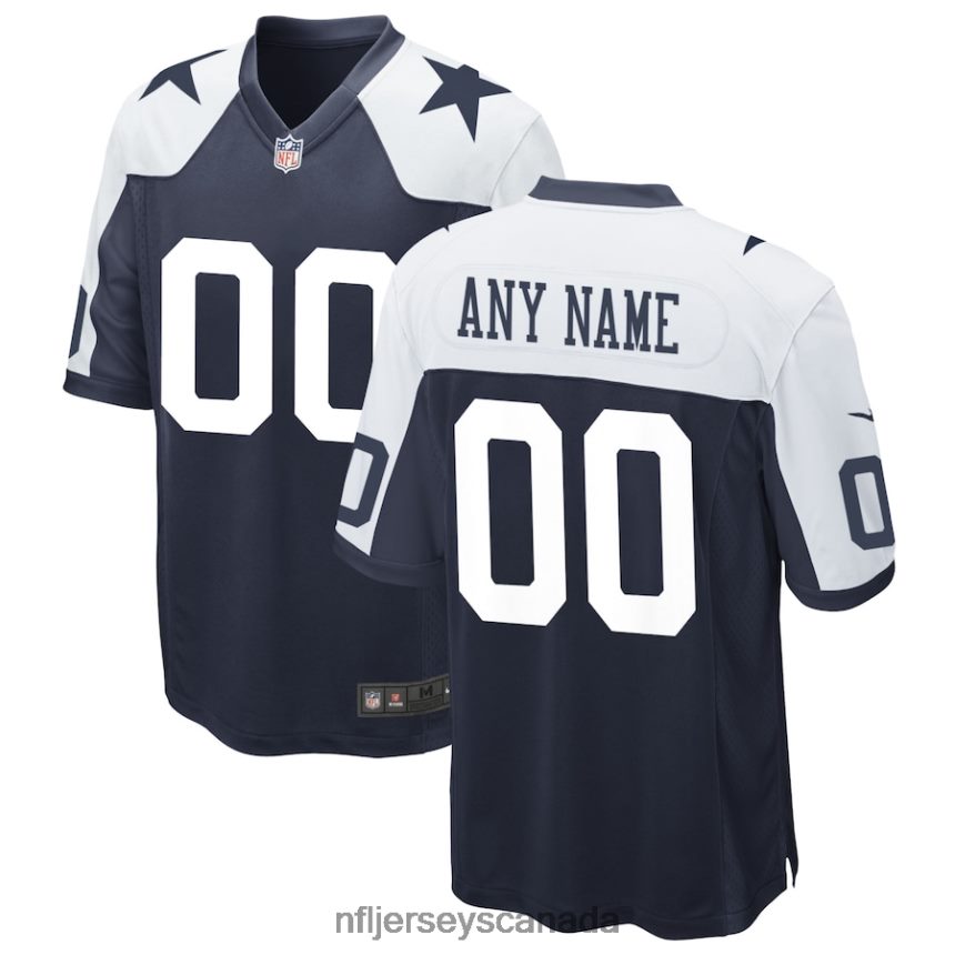 Men Dallas Cowboys Nike Navy Alternate Custom Game Jersey Clothing NFL TBXFR641