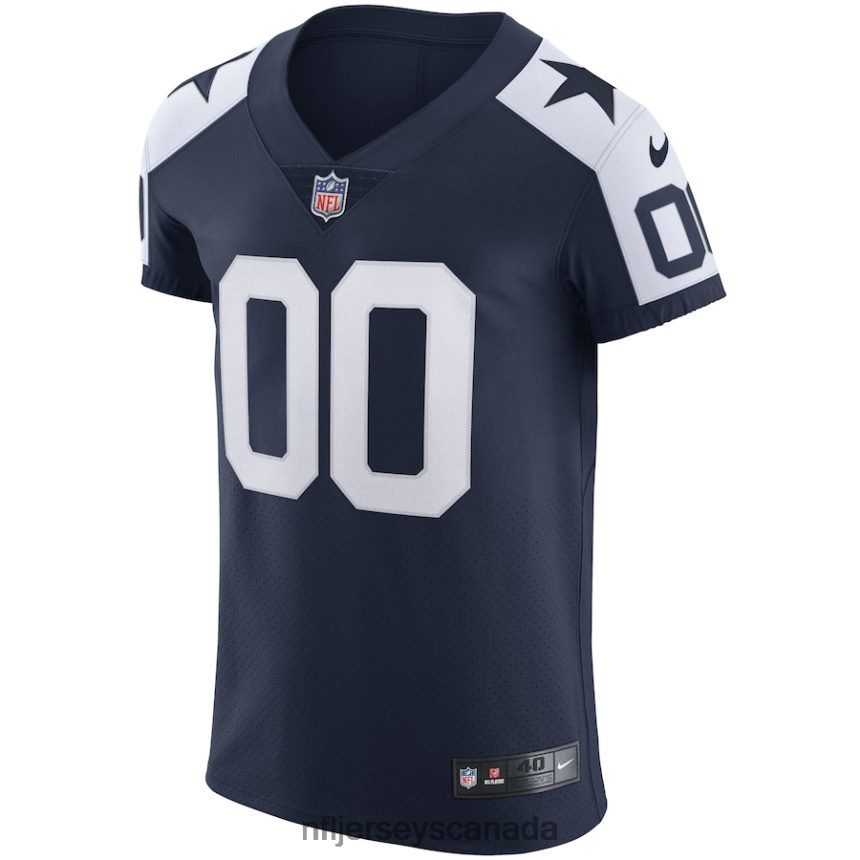 Men Dallas Cowboys Nike Navy Alternate Vapor Elite Custom Jersey Clothing NFL TBXFR65548