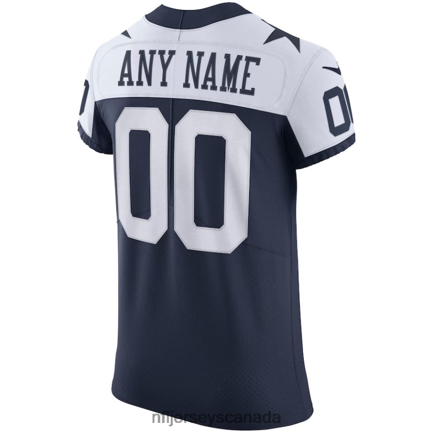 Men Dallas Cowboys Nike Navy Alternate Vapor Elite Custom Jersey Clothing NFL TBXFR65548