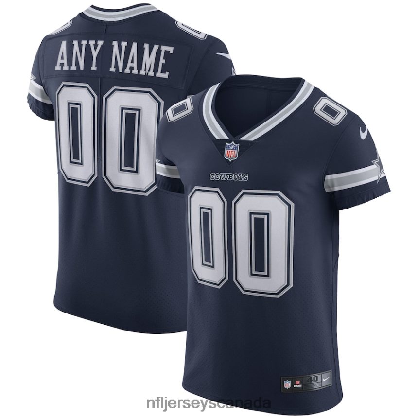 Men Dallas Cowboys Nike Navy Vapor Elite Custom Jersey Clothing NFL TBXFR64238