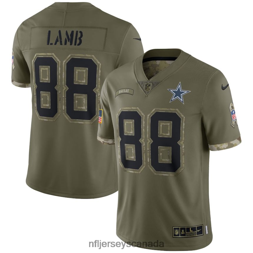 Men Dallas Cowboys Nike Olive 2022 Salute To Service Limited Jersey Clothing NFL TBXFR61234