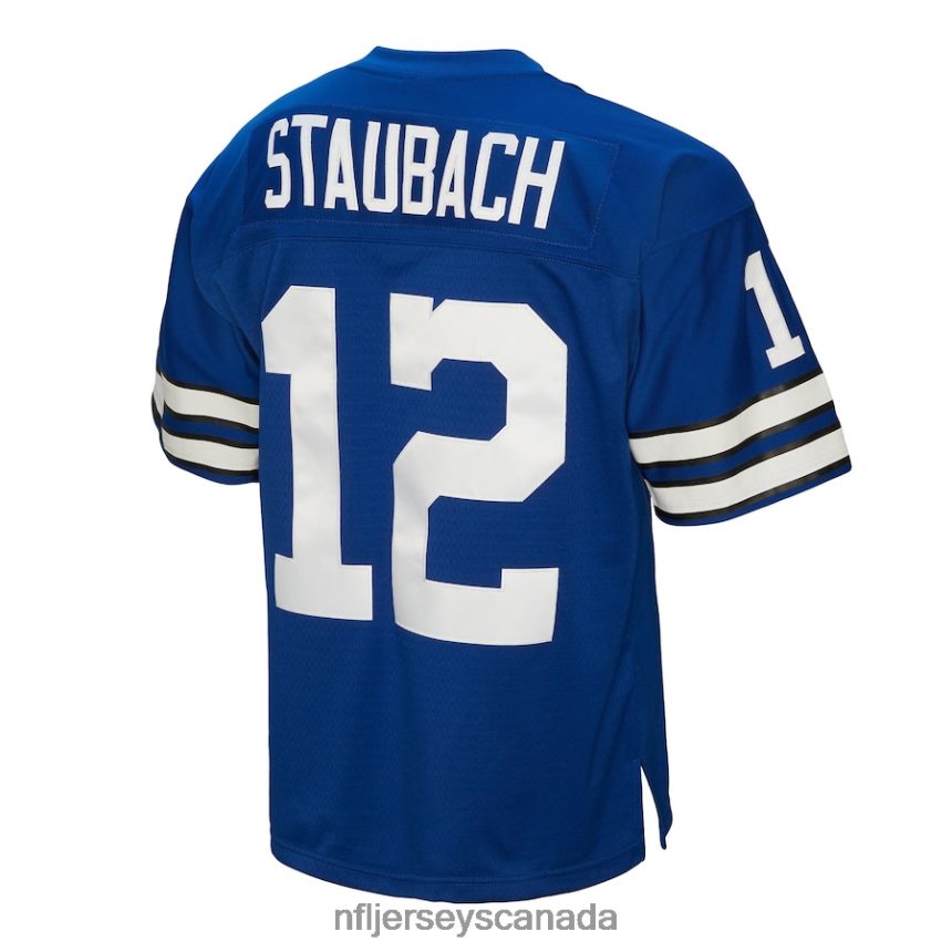 Men Dallas Cowboys Roger Staubach Mitchell  Ness Royal 1971 Legacy Replica Jersey Clothing NFL TBXFR6930