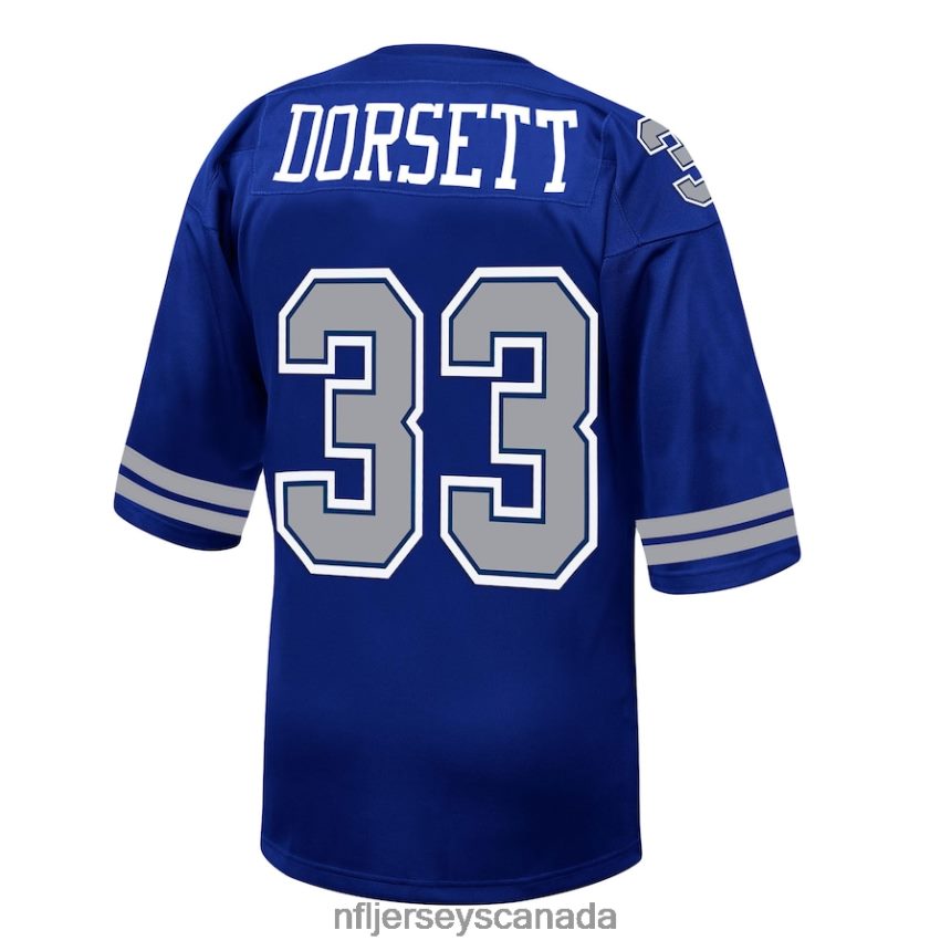 Men Dallas Cowboys Tony Dorsett Mitchell  Ness Royal 1984 Authentic Retired Player Jersey Clothing NFL TBXFR62589