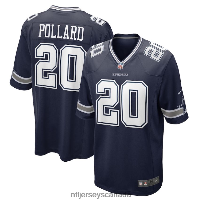 Men Dallas Cowboys Tony Pollard Nike Navy Game Player Jersey Clothing NFL TBXFR62101