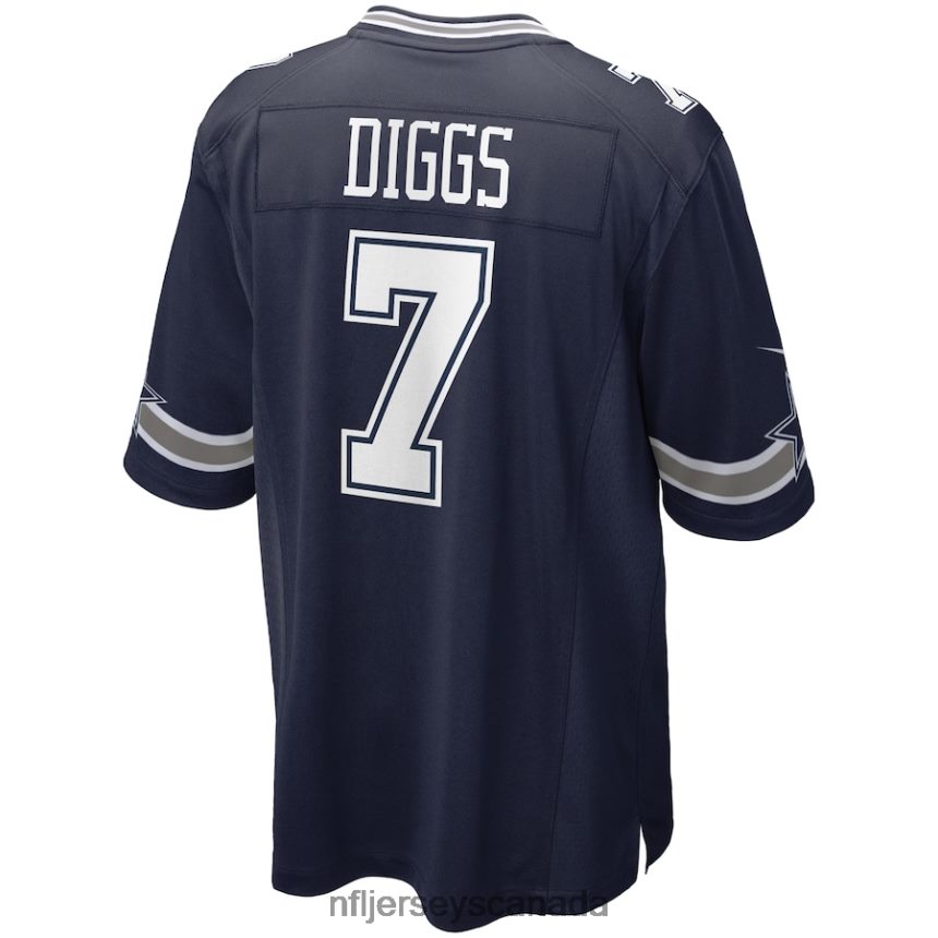 Men Dallas Cowboys Trevon Diggs Nike Navy Game Jersey Clothing NFL TBXFR6331