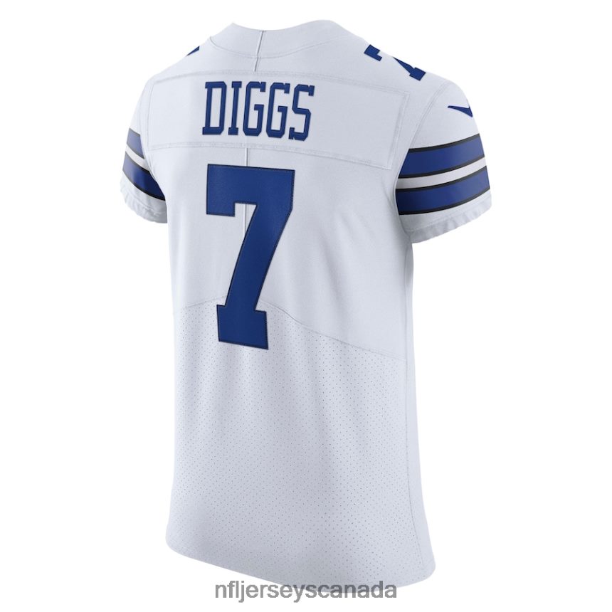 Men Dallas Cowboys Trevon Diggs Nike White Vapor Elite Jersey Clothing NFL TBXFR62793