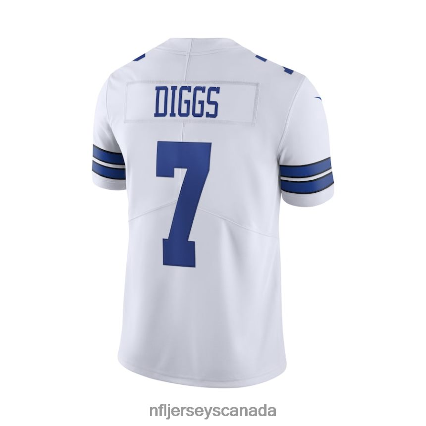 Men Dallas Cowboys Trevon Diggs Nike White Vapor Limited Jersey Clothing NFL TBXFR62390