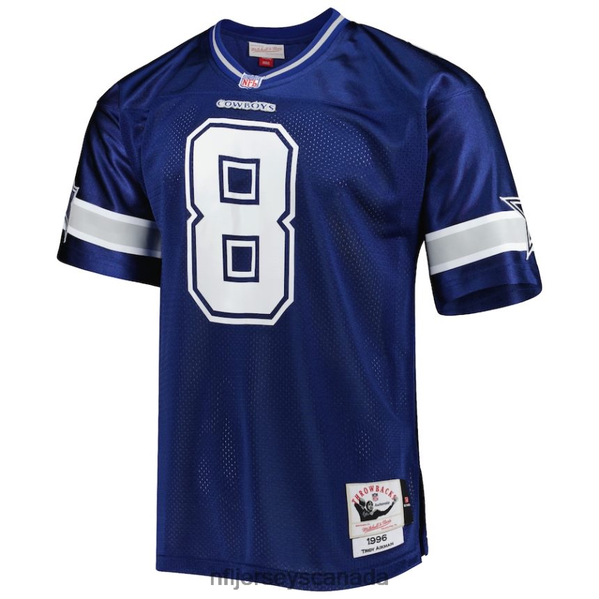 Men Dallas Cowboys Troy Aikman Mitchell  Ness Navy 1996 Authentic Retired Player Jersey Clothing NFL TBXFR63506