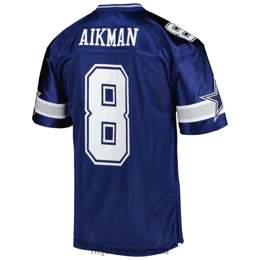 Men Dallas Cowboys Troy Aikman Mitchell  Ness Navy 1996 Authentic Retired Player Jersey Clothing NFL TBXFR63506