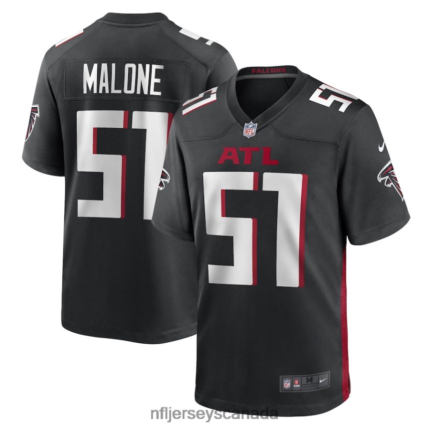 Men DeAngelo Malone Atlanta Falcons Nike Black Game Player Jersey Clothing NFL TBXFR64742