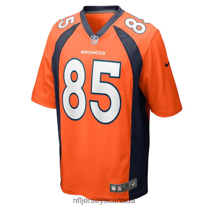 Men Denver Broncos Albert Okwuegbunam Nike Orange Game Jersey Clothing NFL TBXFR64136