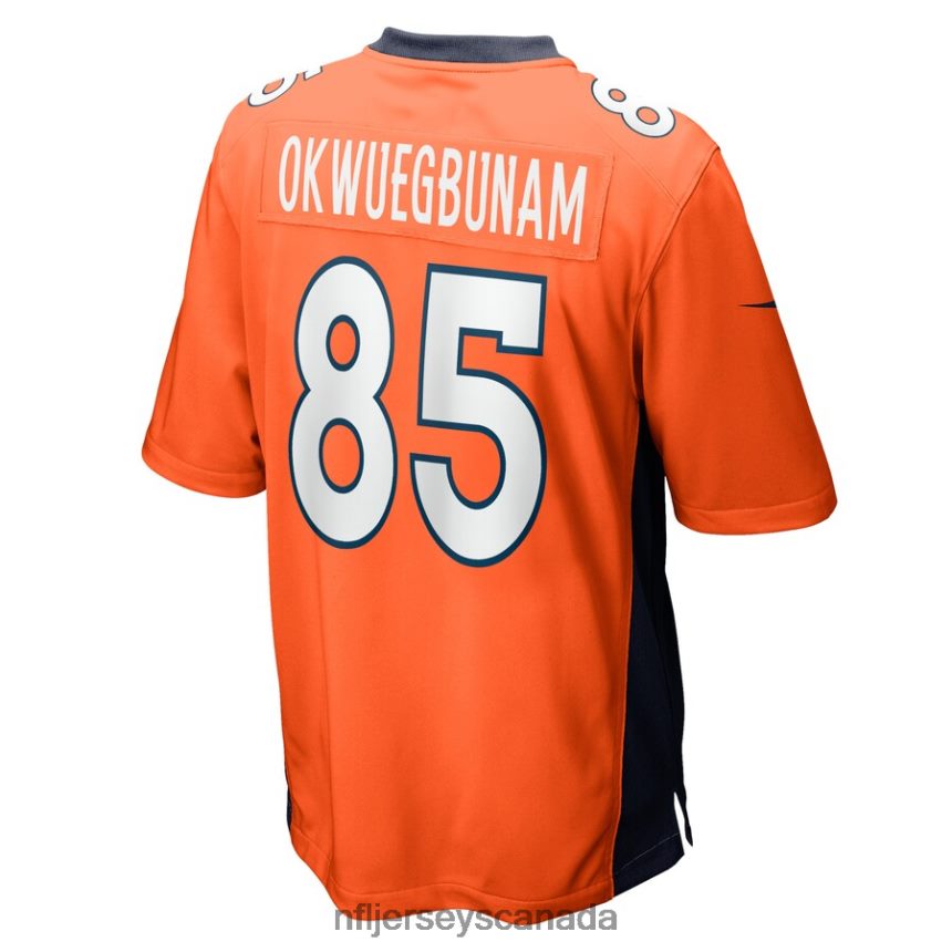 Men Denver Broncos Albert Okwuegbunam Nike Orange Game Jersey Clothing NFL TBXFR64136